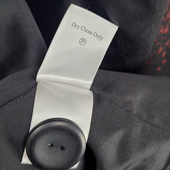 Coldwater Creek Red Black Leopard Blazer Suit Jacket Size 1X (16W-18W) - Picture 14 of 14